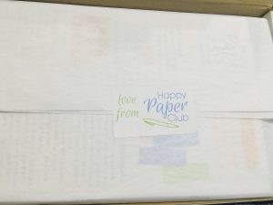 Happy Paper Club October 2015- Inside Packaging