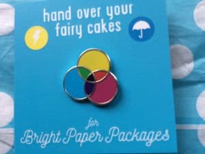 Bright Paper Packages Jan 2016 Enamel Pin